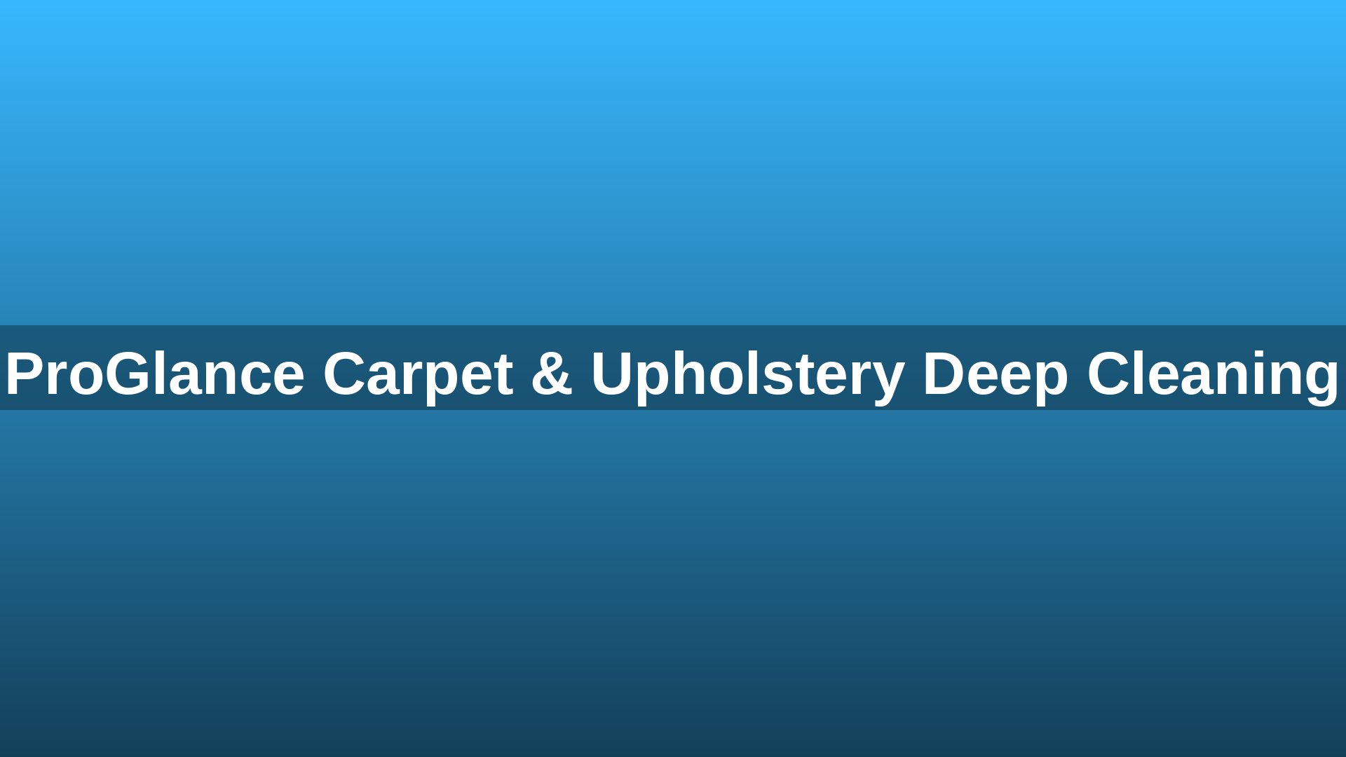 ProGlance Carpet & Upholstery Deep Cleaning - George's Trusted Carpet & Upholstery Deep Cleaning Specialists